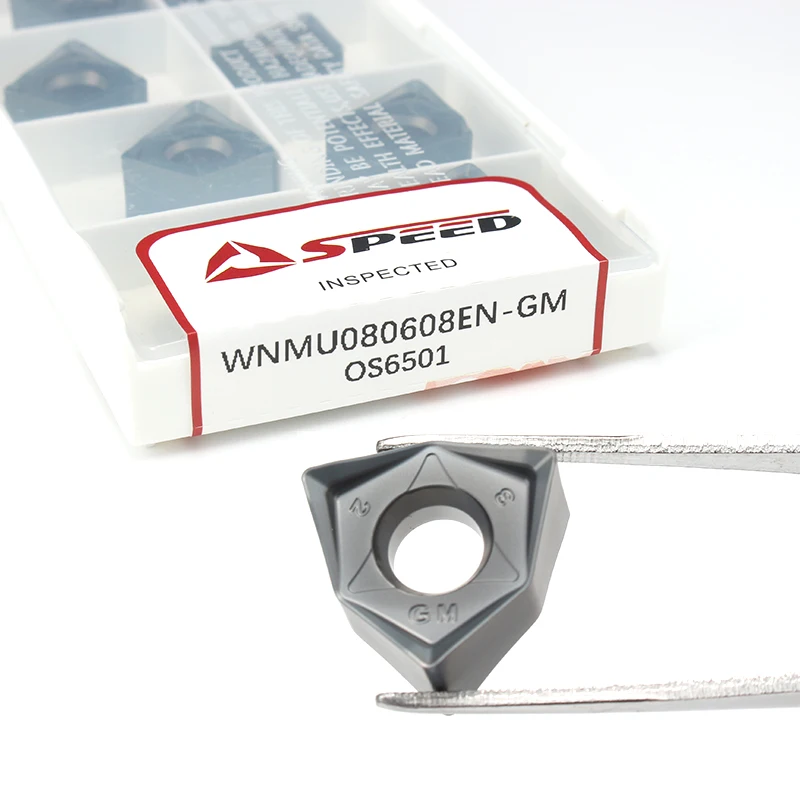 Indexable Cnc Lathe Blade WNMU080608EN-GM WNMU040304EN-R Fast Feed Carbide Milling Insert