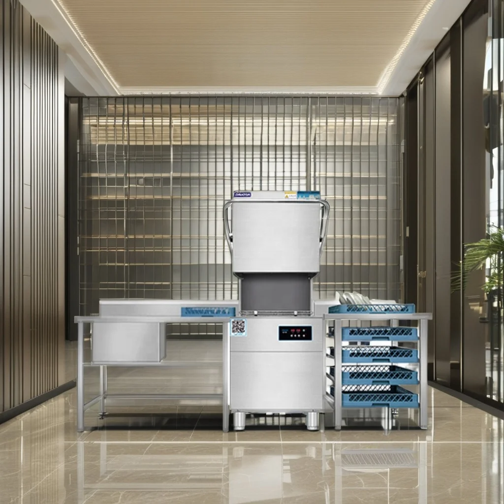 High-Capacity Commercial Hotel Dishwasher Machine Electric Freestanding Stainless Steel High Capacity Dish Washing Commercial