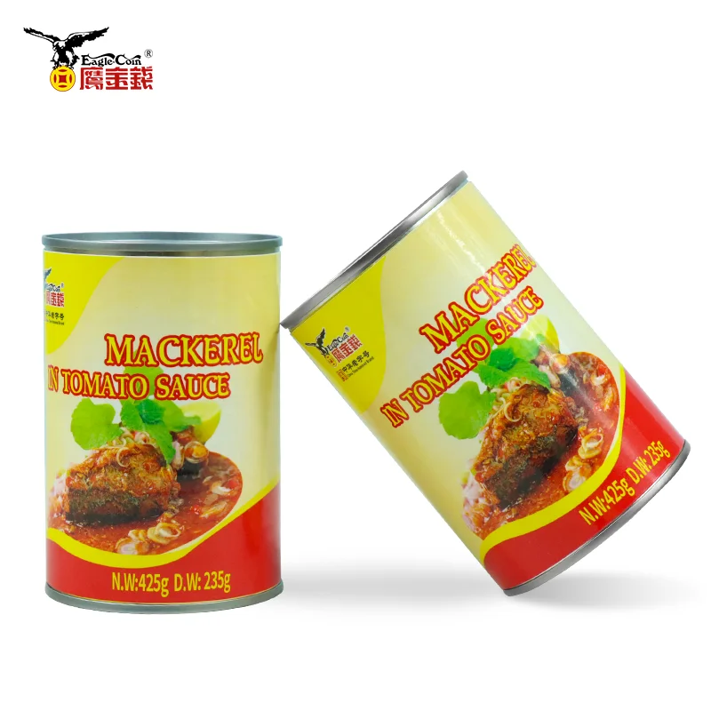 425g Canned mackerel Chinese Canned Jack mackerel in brine / in tomato sauce