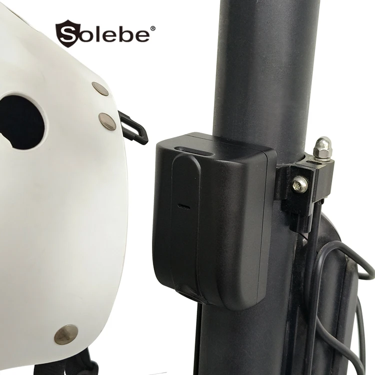 clean helmet solution for micromobility rental business uvc led disinfection app control sharing kick scooter helmet lock