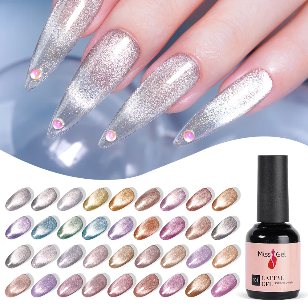 Missgel 9d Cateye Gel High Quality Color Esmaltes Semipermanentes Create Your Own Brand UV Magnetic Cat Eye Nail Gel Polish
