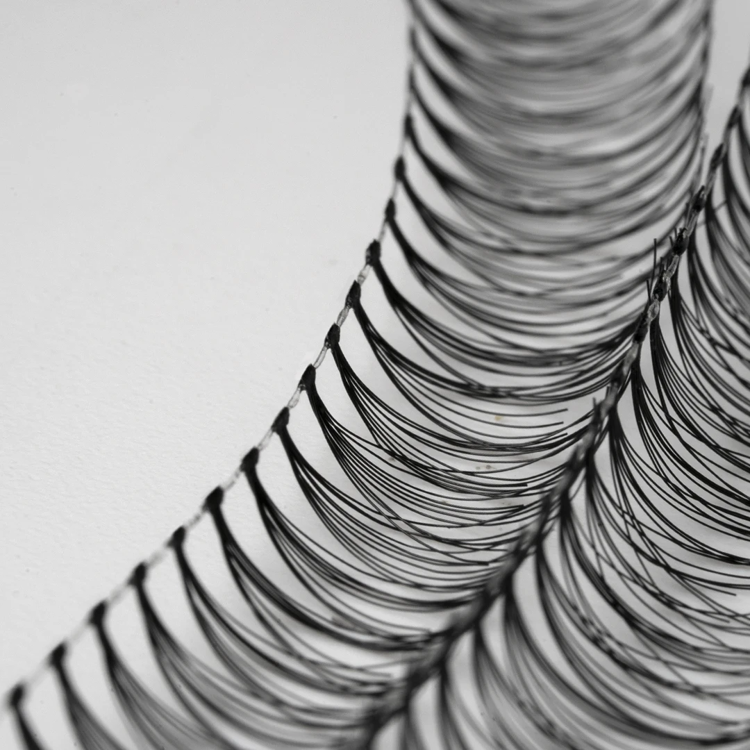 Soft Ribbon Strip Eyelashes DIY Handmade Eyelash Extension Segmented False Lashes Dramatic Lash Bundles transparent terrier Lash