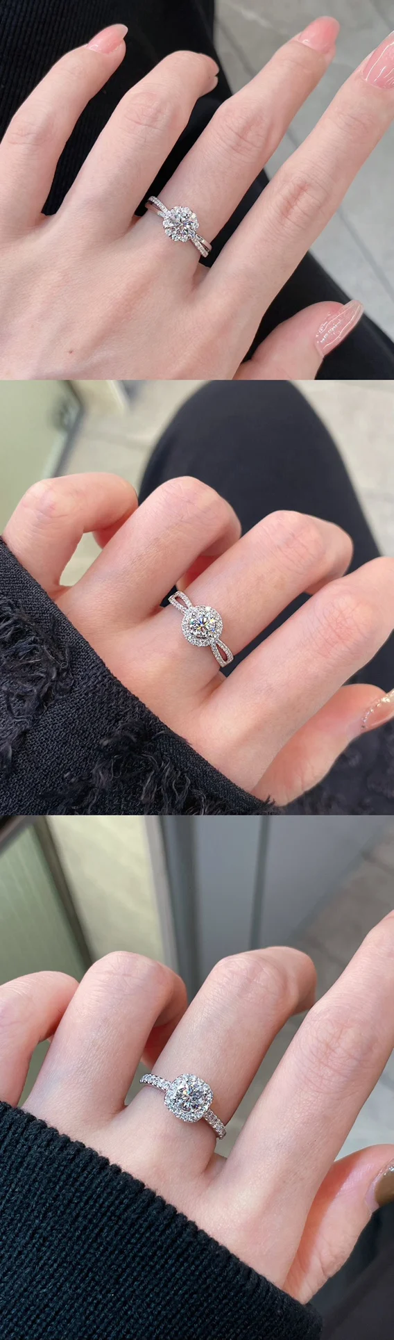 Индивидуальные высококачественные кольца GIA сертификат 0 5 Ct бриллиантовое 18-каратное Золотое кольцо для помолвки Свадебный Подарок на годовщину