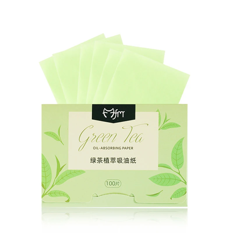 Bamboo Charcoal Oil Absorbing Tissues Pocket Facial Oil Blotting Paper Portable 100 Sheets Face Oil Absorbent Sheets