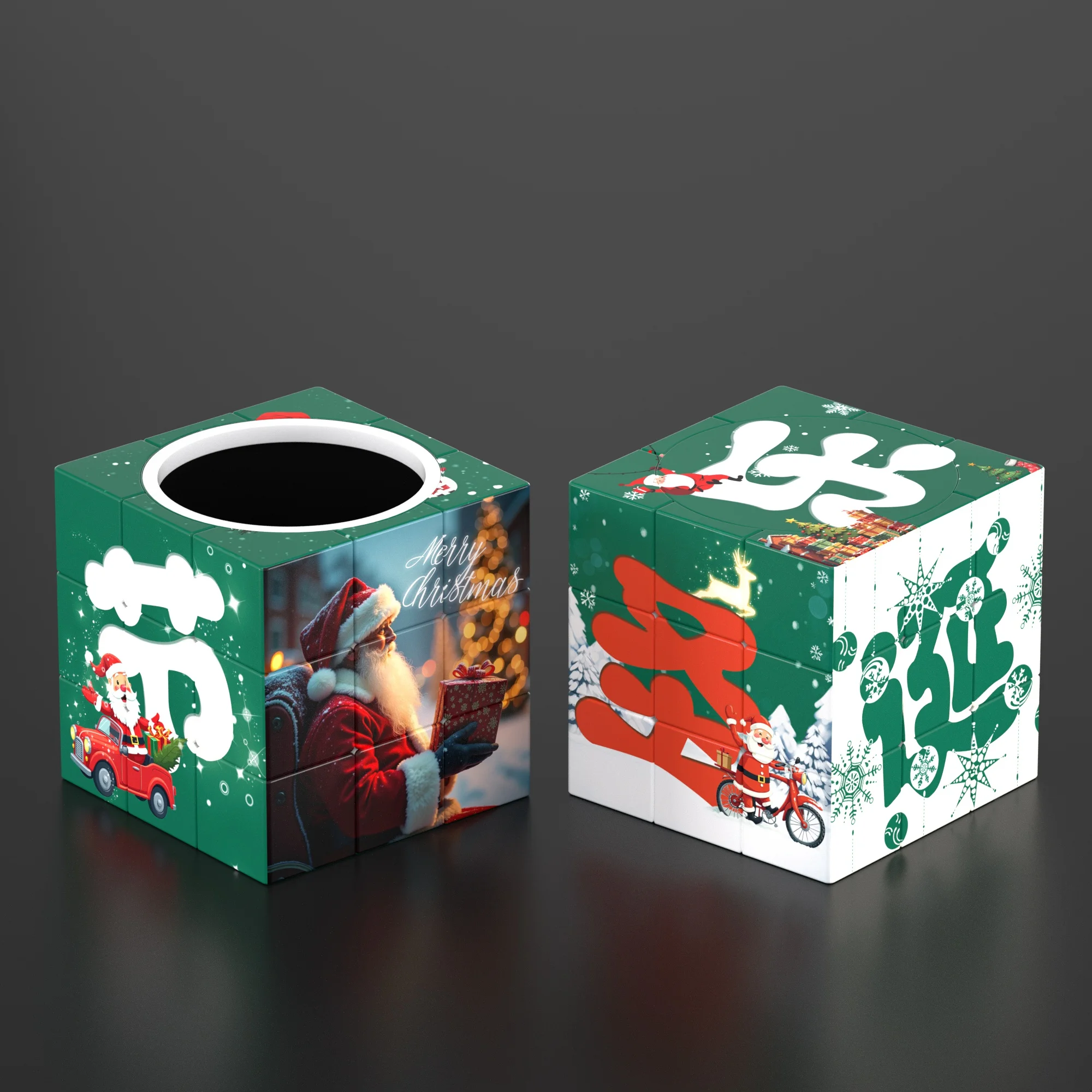 Hot sale Christmas day gifts design diy present stock educational brain teaser toys magic puzzle cube for kids