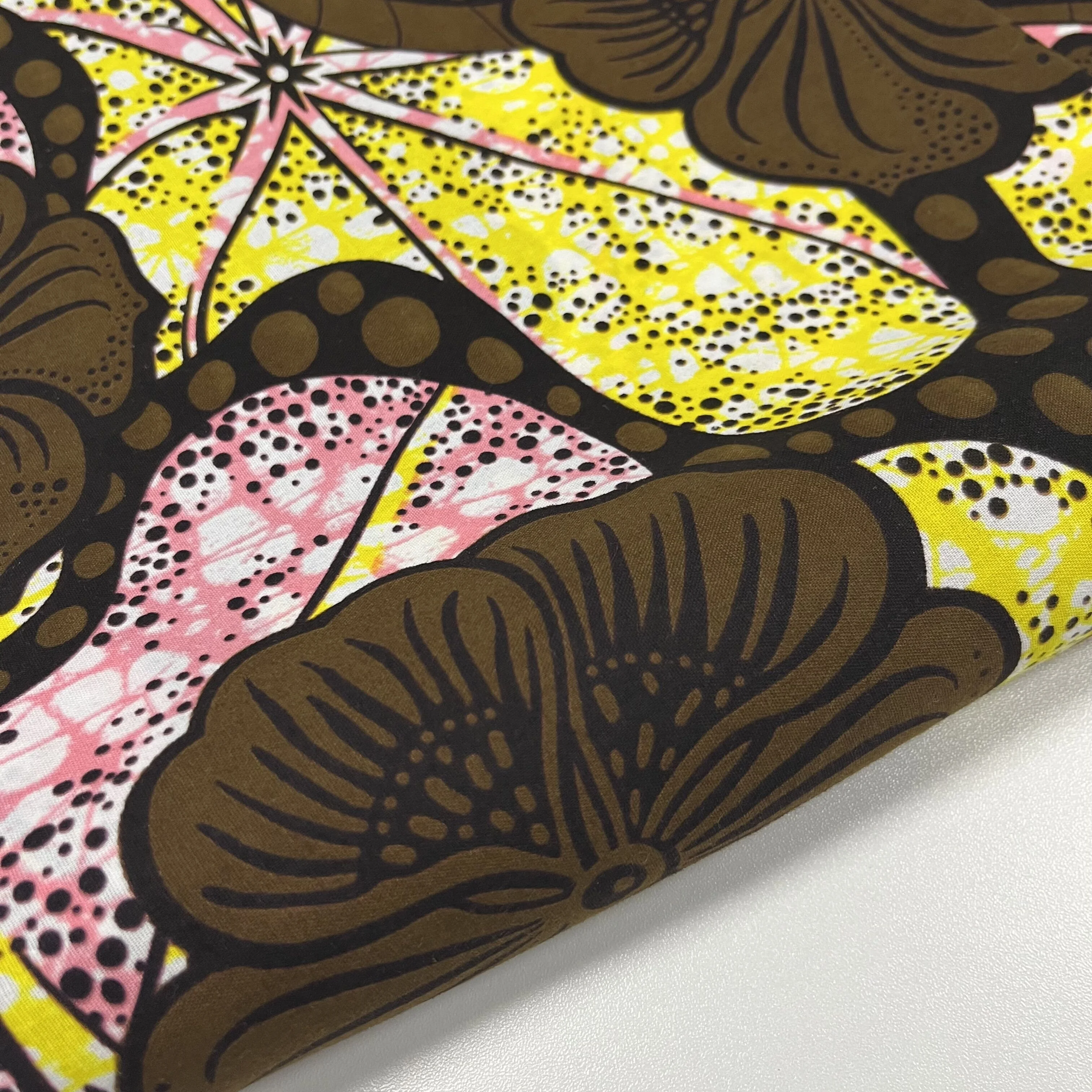 Factory Supply  Wax African Satin Silk Real  Fabric Custom