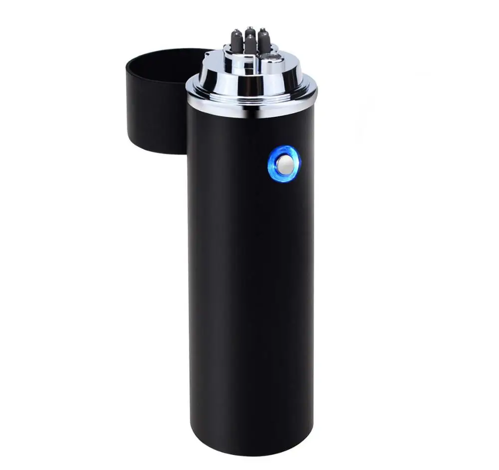 Wholesale Cool Electric Custom Logo 3 Arc Plasma Lighter USB Rechargeable Electronic Candle Lighters Free Sample Camping CLASSIC