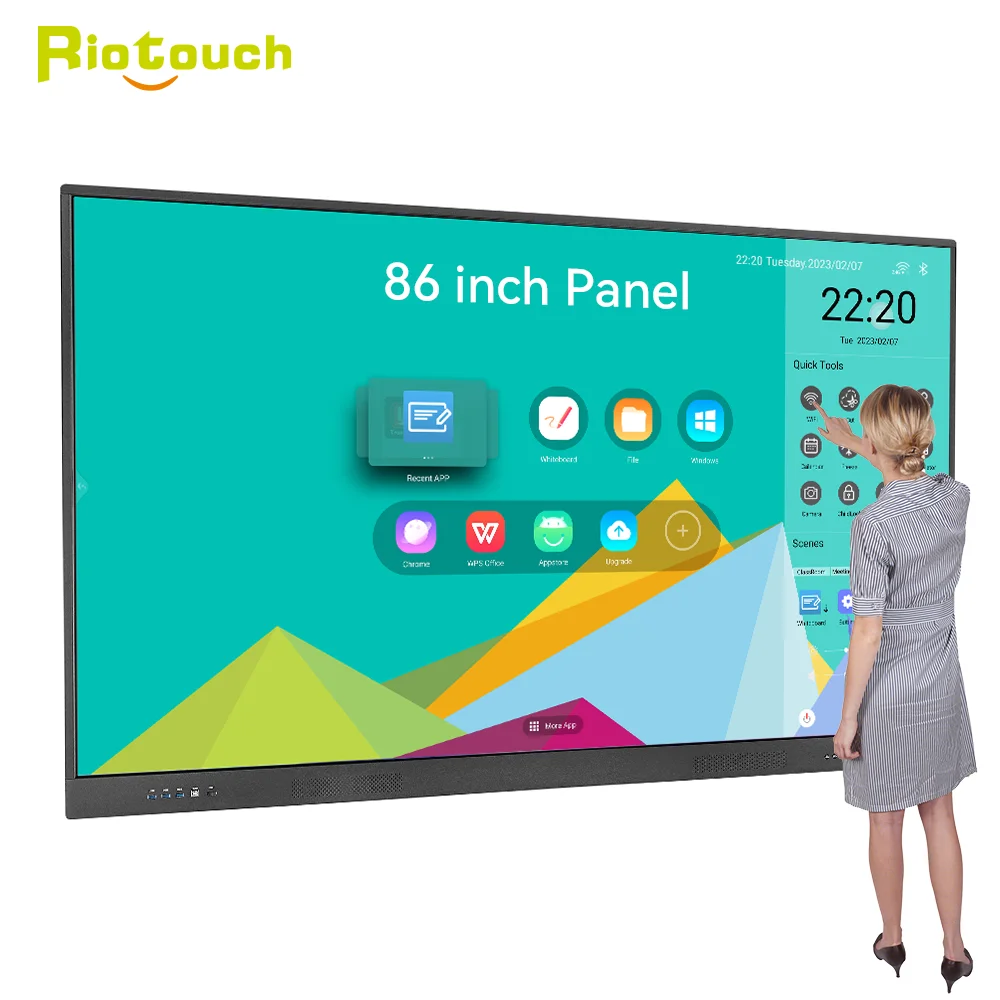Riotouch 86 Inch  Interactive Board Smart Touch Screen Budget Price Whiteboards for School Projects and Tenders