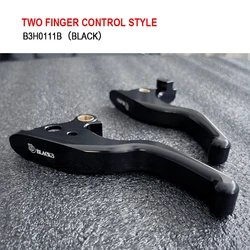 Black CNC Aluminum Blade Ergonomic Brake Clutch Levers for Harley SOFTAIL   Two finger control style more effort after