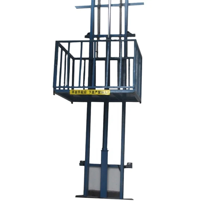 WEMET hydraulic vertical cage industrial lift cargo lift used goods lift elevator for warehouse small building