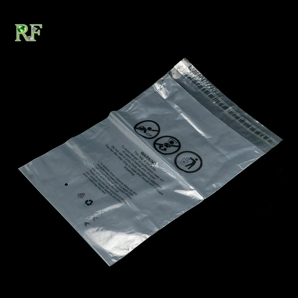 E-commerce shop custom plastic clothing packing bag shirt dress shipping bag clear mailing bag