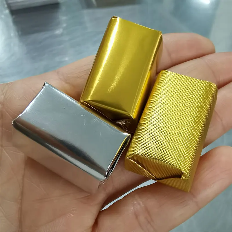 Colorful 16*19cm 1000pcs composite thick chocolate wrapping paper food packaging aluminum foil sheets