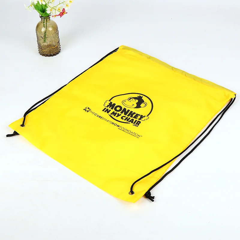 calico mini canvas drawstring backpack bag pull rope custom logo making machine backpack