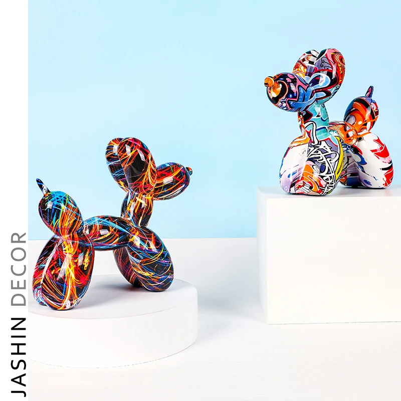 2022 Hot Sell Balloon Dog Resin Statue Animal Sculpture Home Decoration Balloon Dog Ornaments