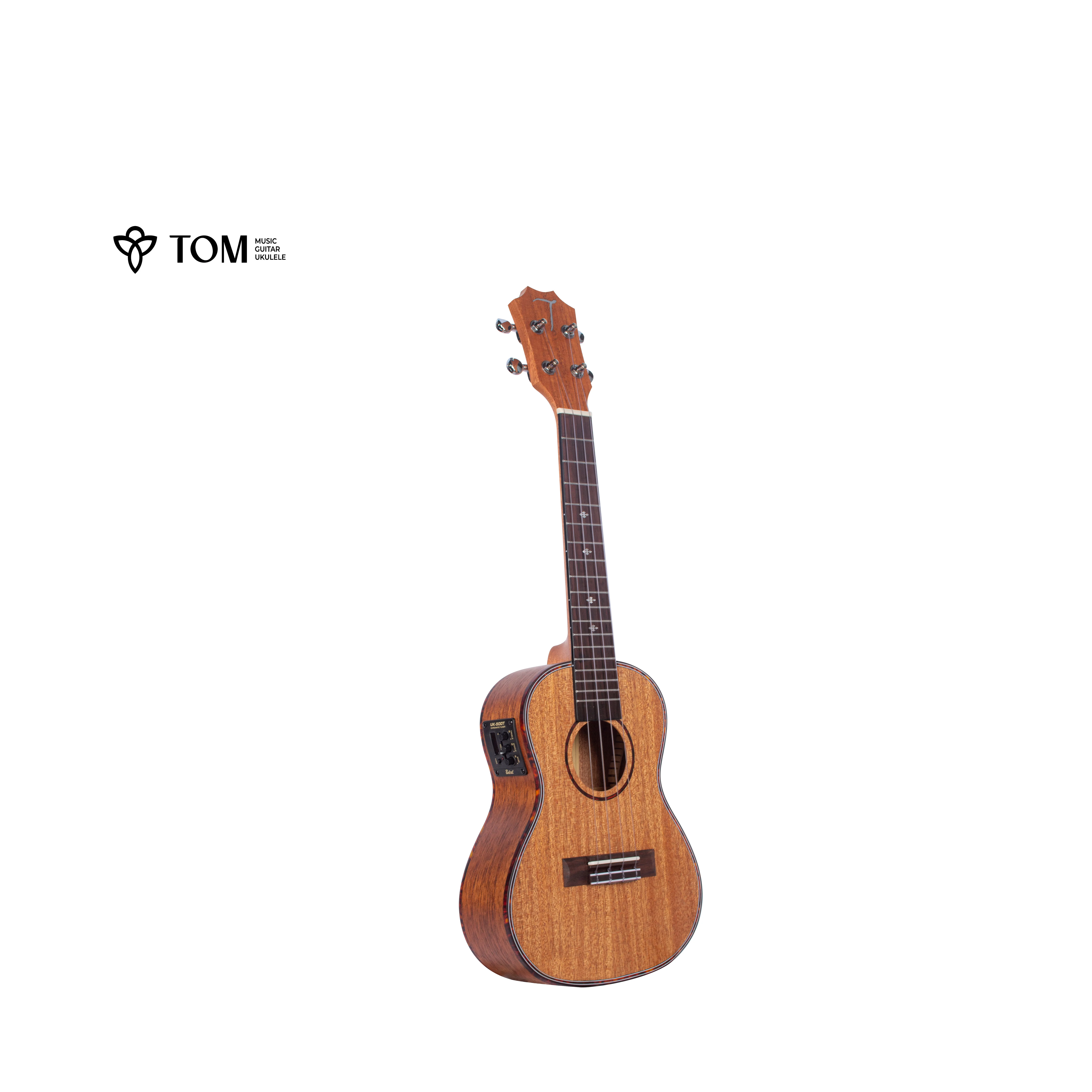 Оптовая продажа укулеле TOM 26 дюймов, алмазная головка укулеле с электрической сумкой