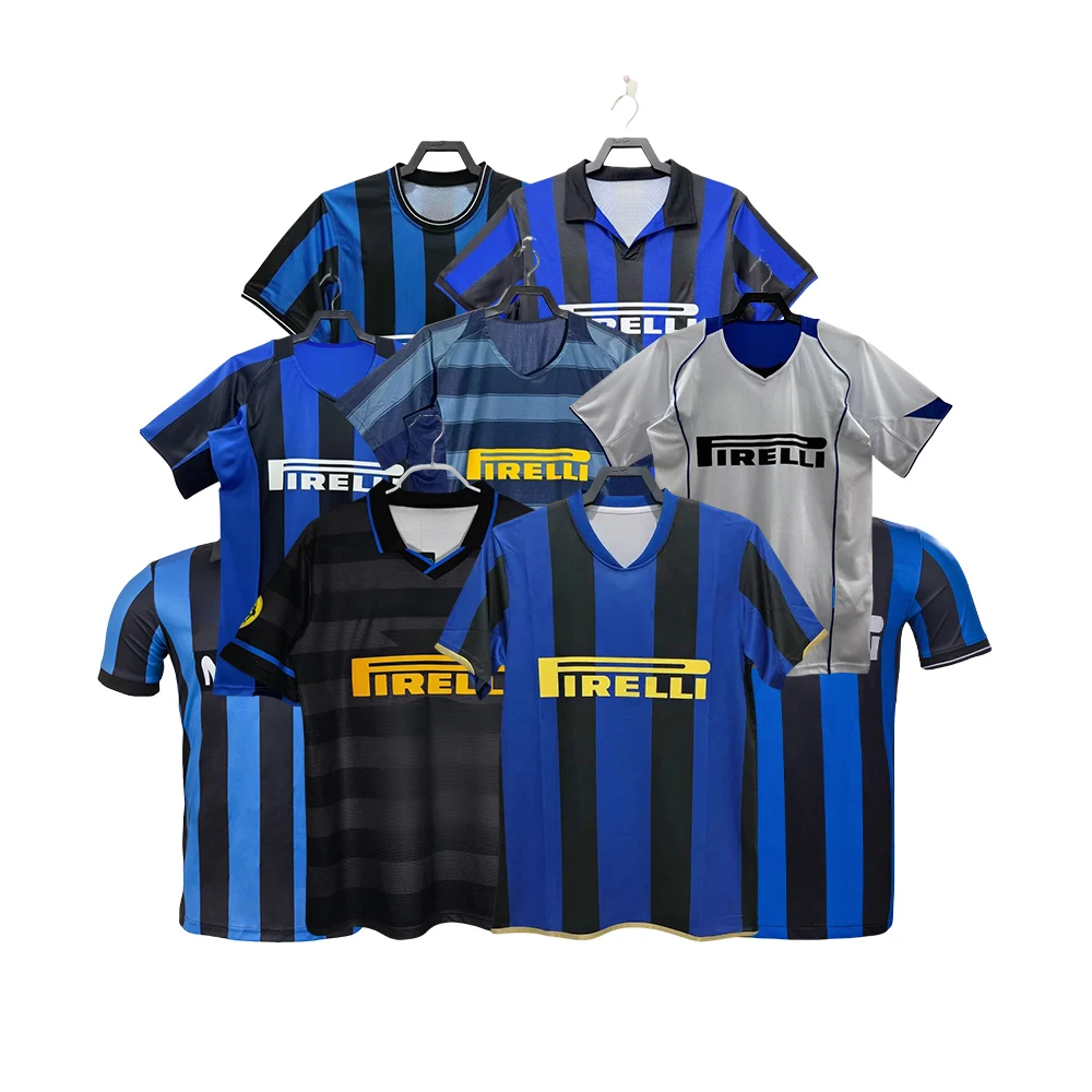 88-02  Retro Version AwayJersey Anniversary Thai Quality International Italy Football Club Soccer Shirt Football Jersey