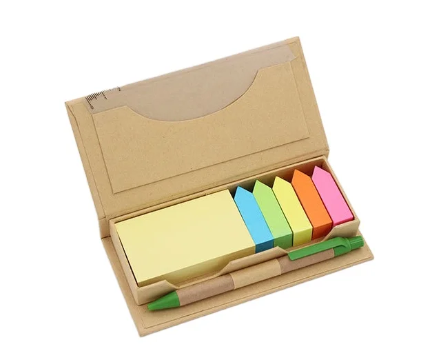 
Self-adhesive note kit multi-function note box set Kraft paper cover notepad 