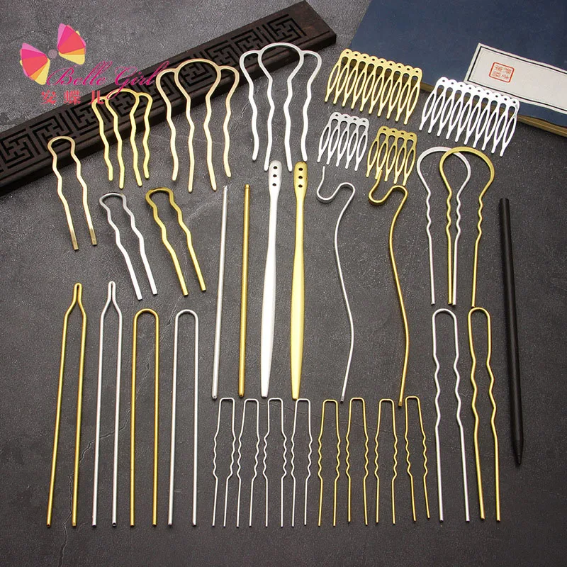 Металлическая расческа для волос, под старину, золотистая, серебристая, медная, ручной работы