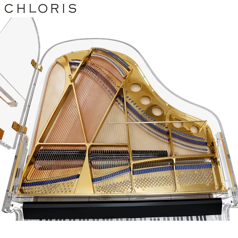 Whole Crystal Piano with Golden Plate High Quality Acrylic Grand Piano HG168A