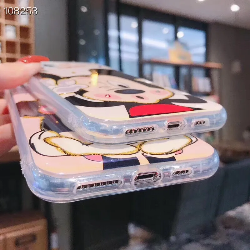 
Cartoon Mickey Minnie Donald Duck Blu-ray Anti-fall Set Mobile Phone Case Shell for iPhone 11 pro 