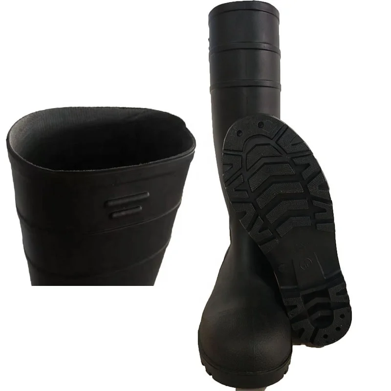 High cut oil resistant anti static rubber safety shoes men work rain boots