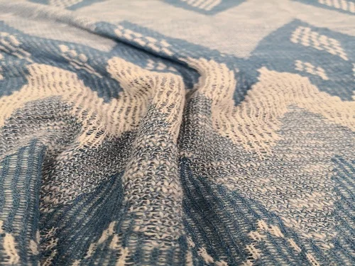 
Fashion style jacquard triangle pattern batwing sleeve oversized cos cape knitted pullover sweater for ladies 