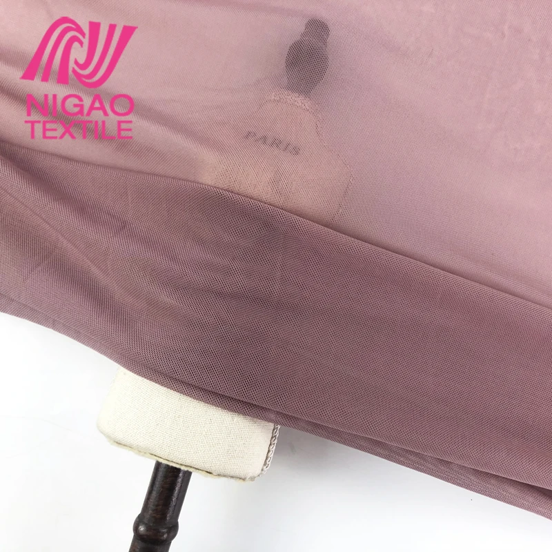 
China factory Textile fabric polyester spandex fabric higt stretch Tulle mesh fabric for Stock 