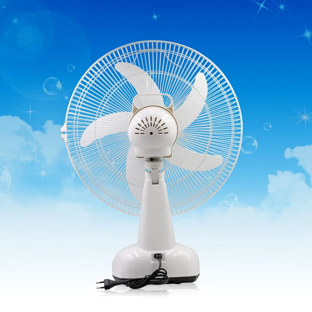 2023 promotion 12/14/16 inch rechargeable fan with brightness LED light table fan