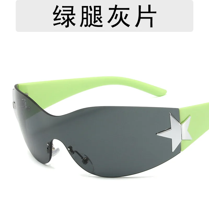 2024 New Fashion Y2K Outdoor Cool Sunglasses for Children Glasses Leg Pentagram Pattern Sunglasses