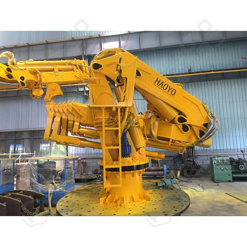 Hydraulic Knuckle Telescopic Boom Marine Mini Crane for Sale