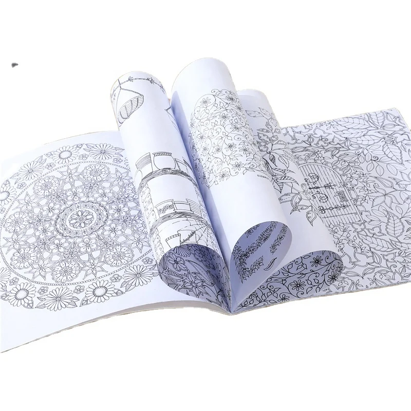 Высокое качество дешевая оптовая продажа индивидуальный дизайн рисование заполнение живопись мандалы раскраска для взрослых
