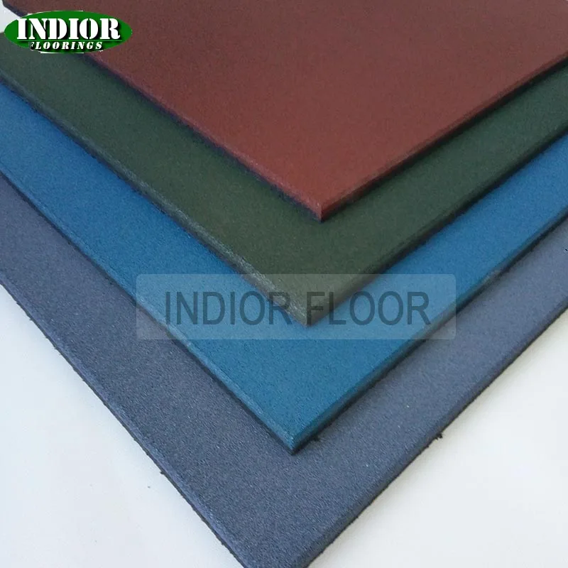 15mm Thick EPDM Fleck Rubber Floor Tiles Anti-Slip Gym Rubber Mat Tiles Granules Outdoor Playgrounds 15 mm Thick Rubber Brick