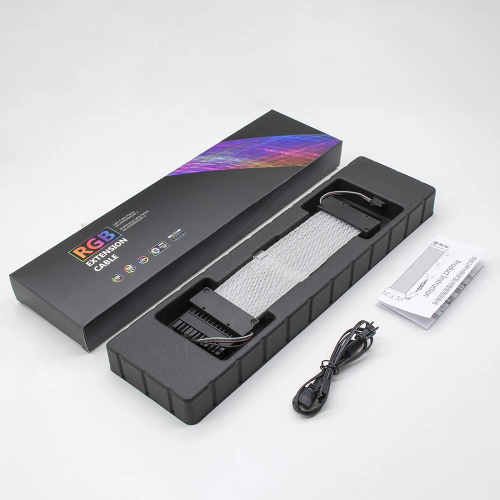 2023 New Style PSU Extension Cable DC Neon Line Cable ARGB LED Strip Light Extension Cable for PC Gaming Computer Extension Cord