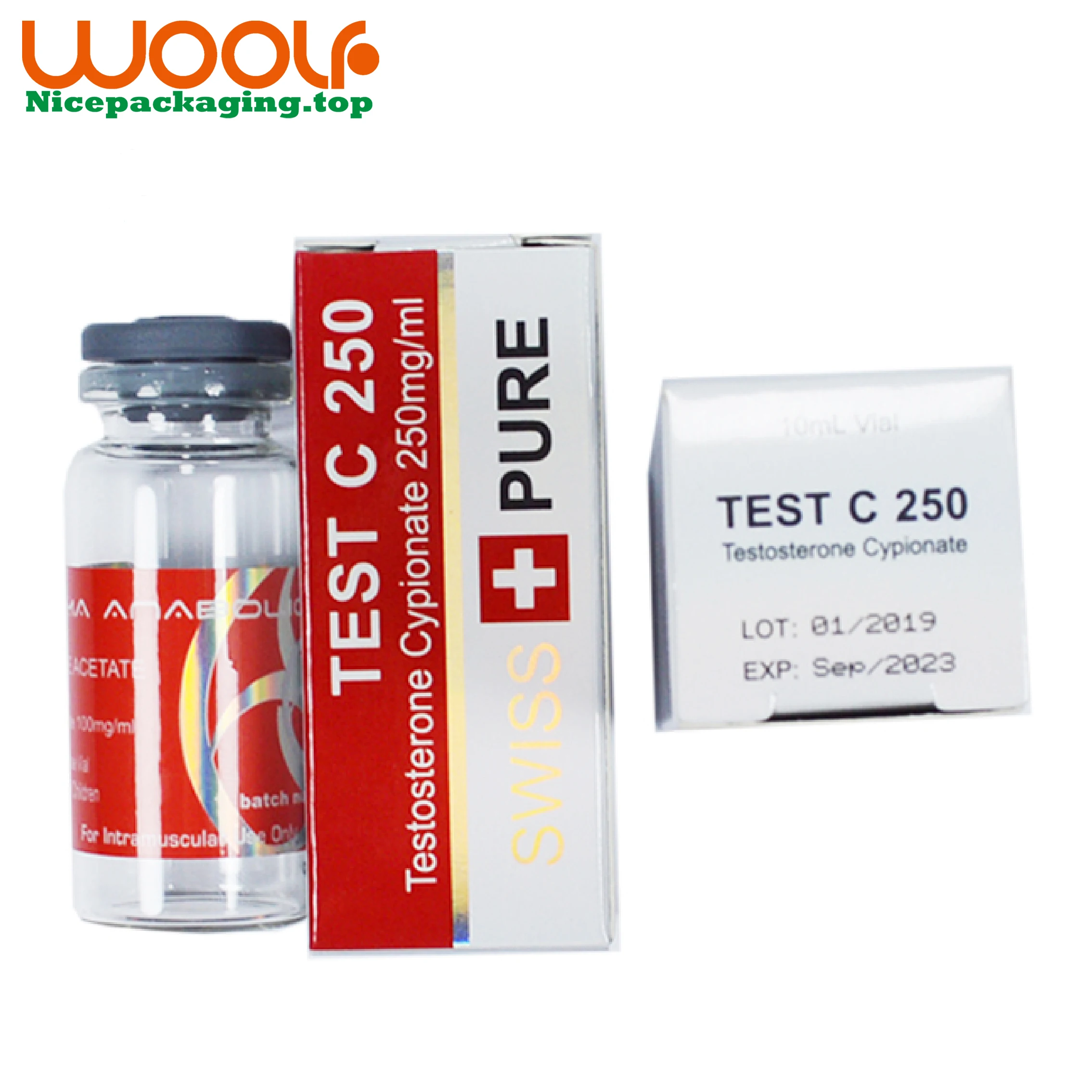 Cheap Price Custom Printing Waterproof Peptide Steroid vial label Boxes