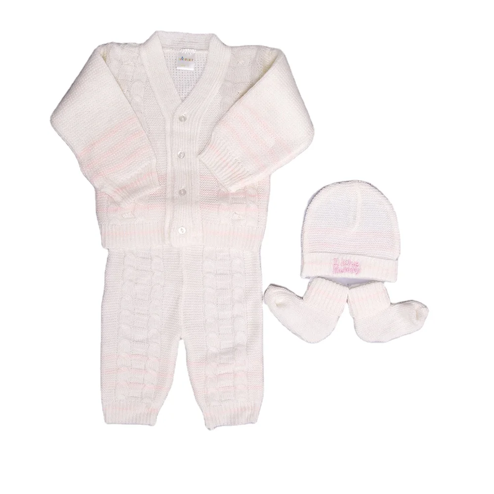 
Hot Sale 100% Acrylic Factory Supply New Born Baby Sweater Design 