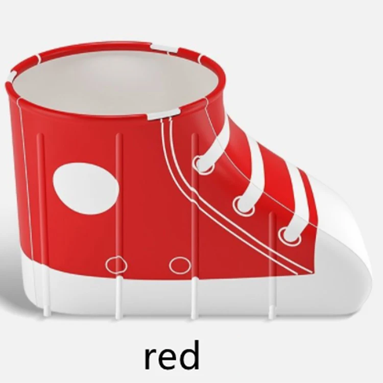 Red  Color Shoe Shape Home SPA Use Soaking Plastic Bathtub For Adult Portable Bathtub