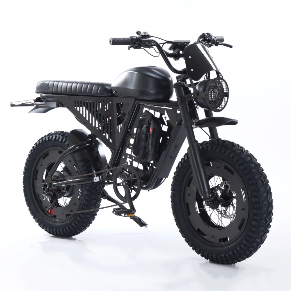 20 Inch Fat Tire 48v Electric Hybrid Road Bike New Trend E Bicycle with 1500W Motor and Long Range Lithium Battery in down Tube