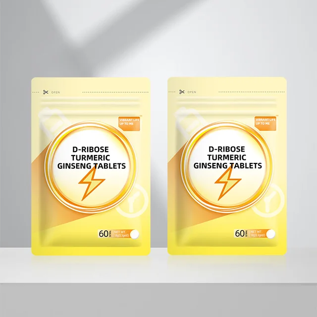 Liver health Anti-fatigue tablets wholesale dietary supplements D-Ribose Turmeric Ginseng Tablets 60 grains