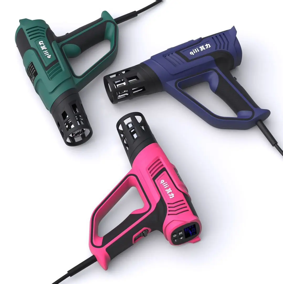QR-681A Brushless Hot Air Gun Intelligent Digital Display Baking Gun 2000W Precise Temperature Adjustment Heat Gun for Mounting