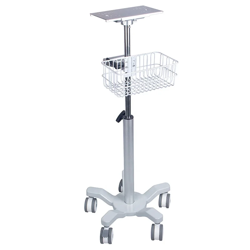 IN-PT Medical Monitor Stand Stainless Steel Medical Instrument Patient Monitor Trolley For Hospital