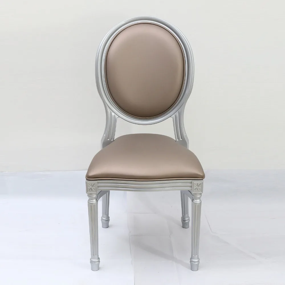 Modern design Luxury shiny gold pp resin popular dining chair ghost wedding louis chair