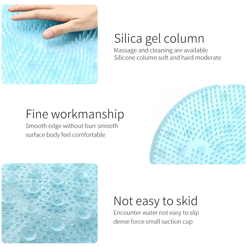 Anti Skid Lazy Bath Massage Pad Bath Shower Back Mat With Silicone Suction Cup Safety Shower