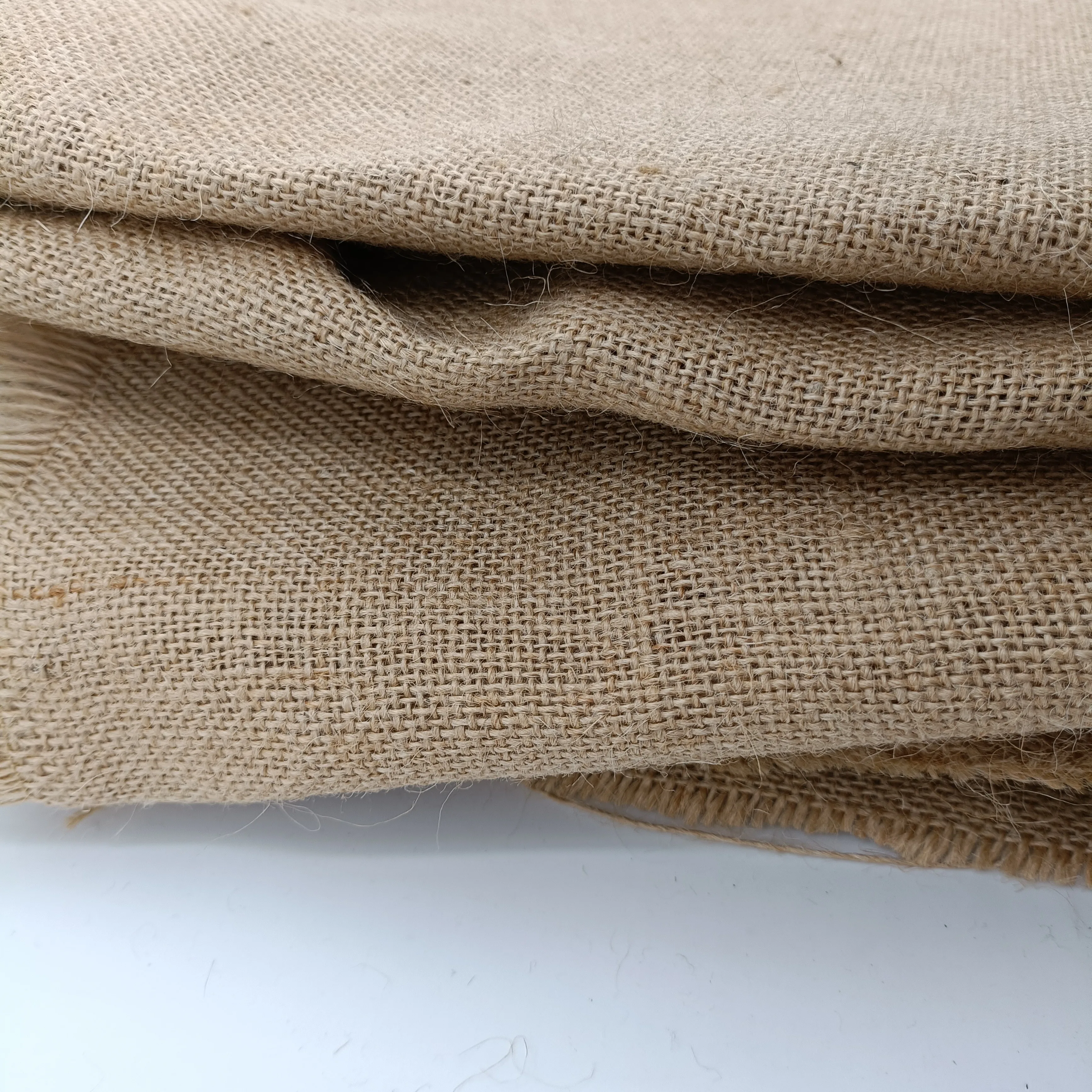 Custom Natural Hemp Burlap Cloth Roll Heatproof Gunny Fabric Burlap Fabric