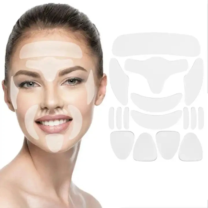 Popular OEM Anti Wrinkle Patches Bra Sticker Cuidado De La Cara Eliminador De Anti Arrugas Silikon Silicone Chest Under Eye Pads