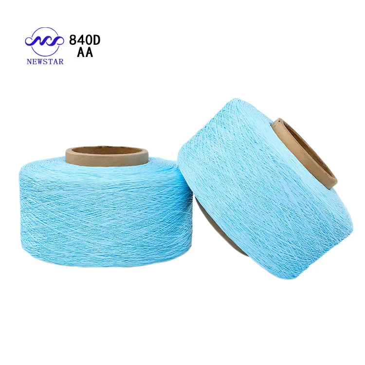 factory price customized dope dyed color naked lycra thread newstar 840D AA top grade bare spandex yarn