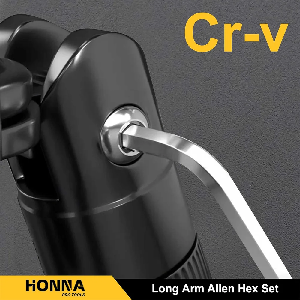 Hot Selling CRV Steel 9pcs Hex Key Set Factory Outlet Square Long Arm Allen Wrench Hot Item