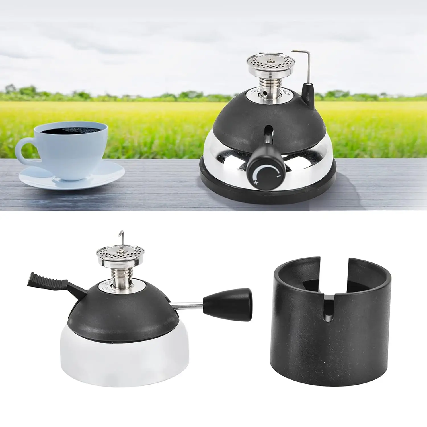 Family Balance Syphon Coffee Maker Elegant Design Retro-Style Mini Butane Premium Material High Temperature Ignition