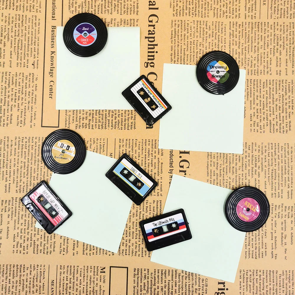Vintage Tape Fridge Magnet Home Decorative Turntable Fridge Magnets MixTape Fridge Magnets