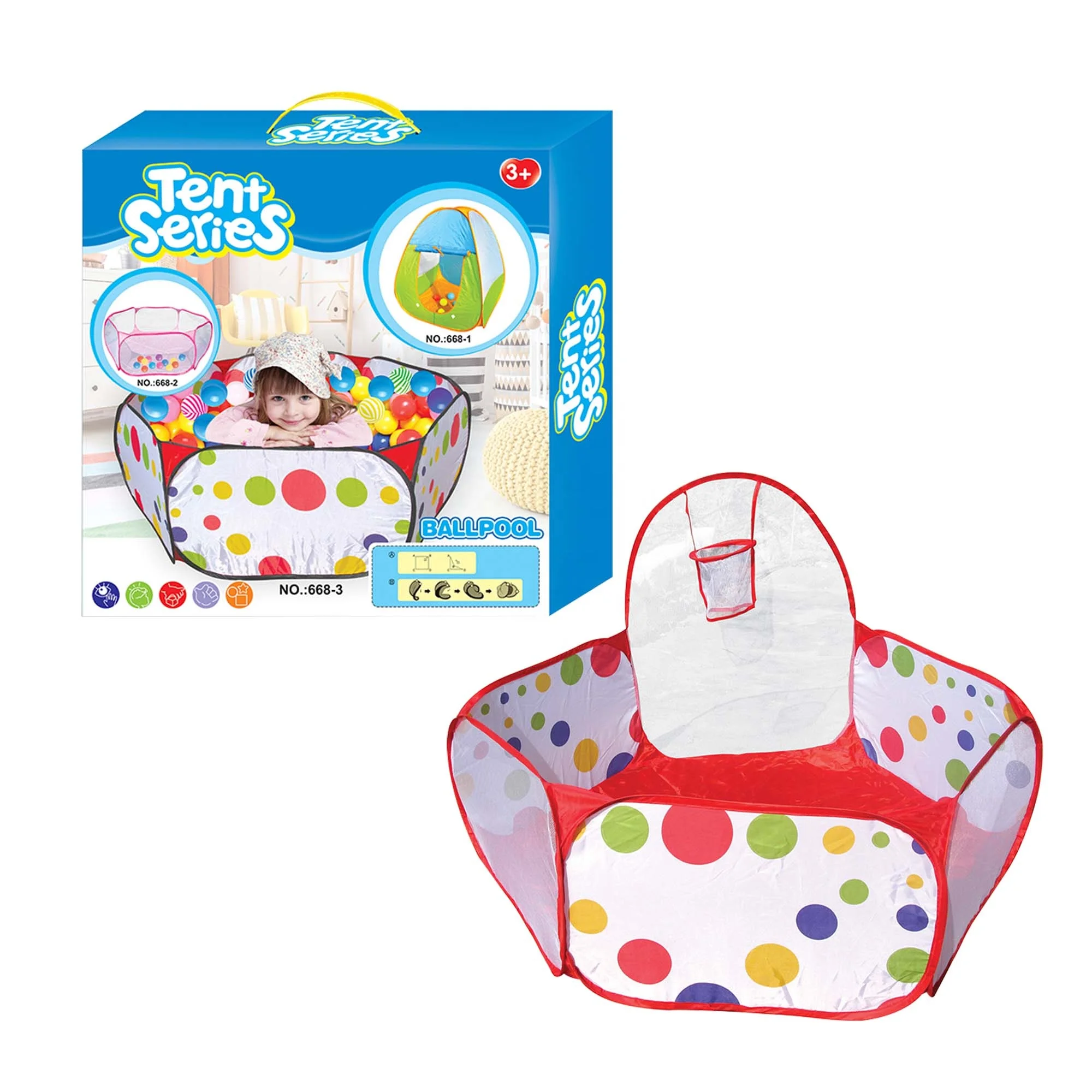 Indoor Outdoor Play House Kids Play Canvas Table Tent With 20 PCS Ball Pit Climbing Toys Ball Pool Tent Toys For Kids