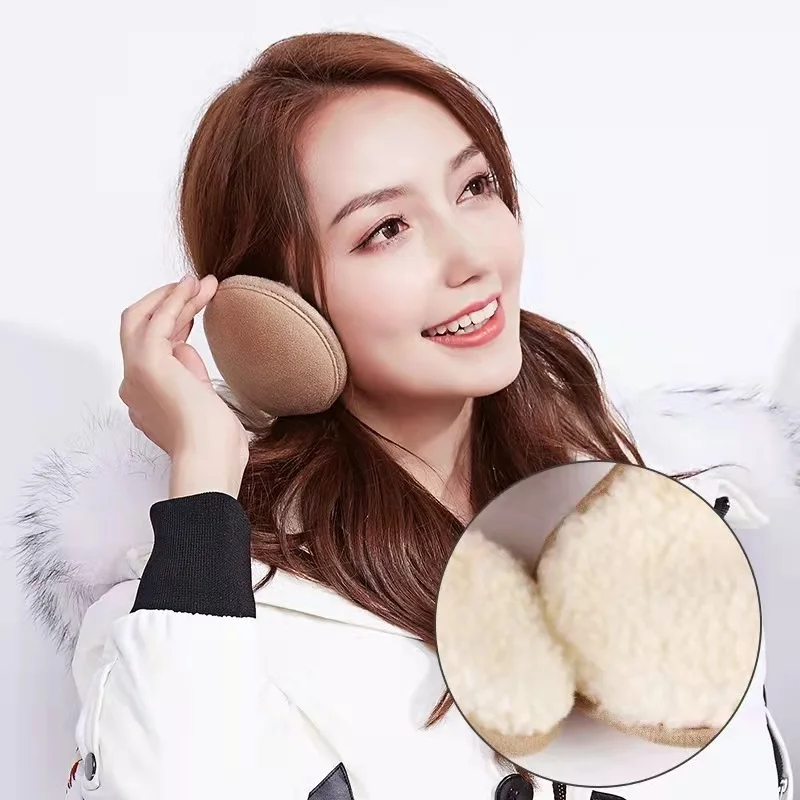 Хит продаж, бархатные Наушники унисекс, теплые замшевые складные теплые наушники из искусственного меха, зимние